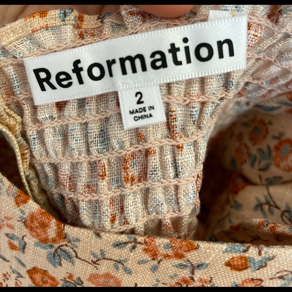 Reformation Denver linen Dress  fairy size 2 authentic - Picture 8 of 14